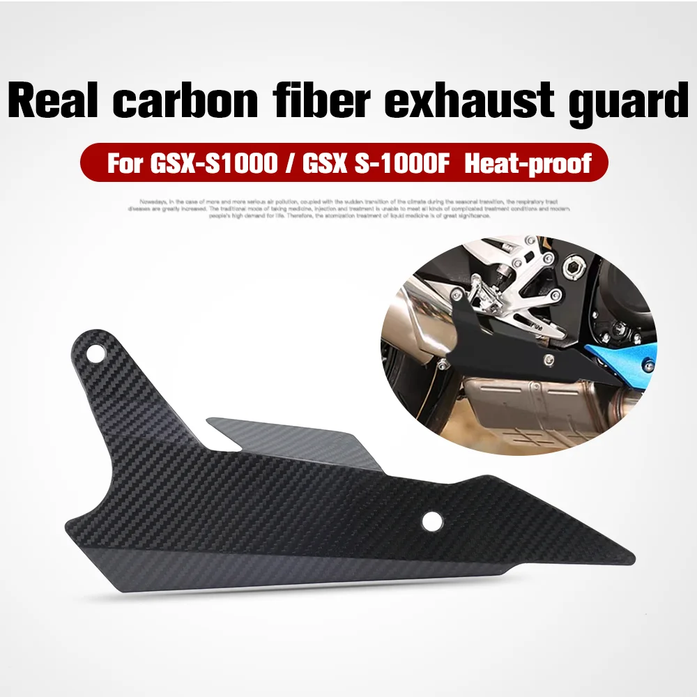 For Suzuki 2015-2023 GSX-S GSXS 1000 F GSXS1000F GSXS1000 Motorcycle Modified Real Carbon Fiber Fairing Exhaust Pipe Cover