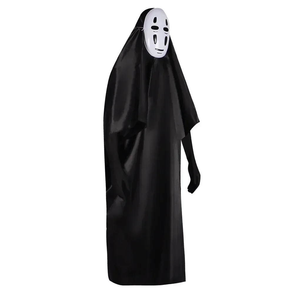 Japanse No Face Man Cosplay Kostuum Unisex Halloween Anime Carnaval Feest Volwassen Kleding Inclusief Ghost Masker Handschoenen