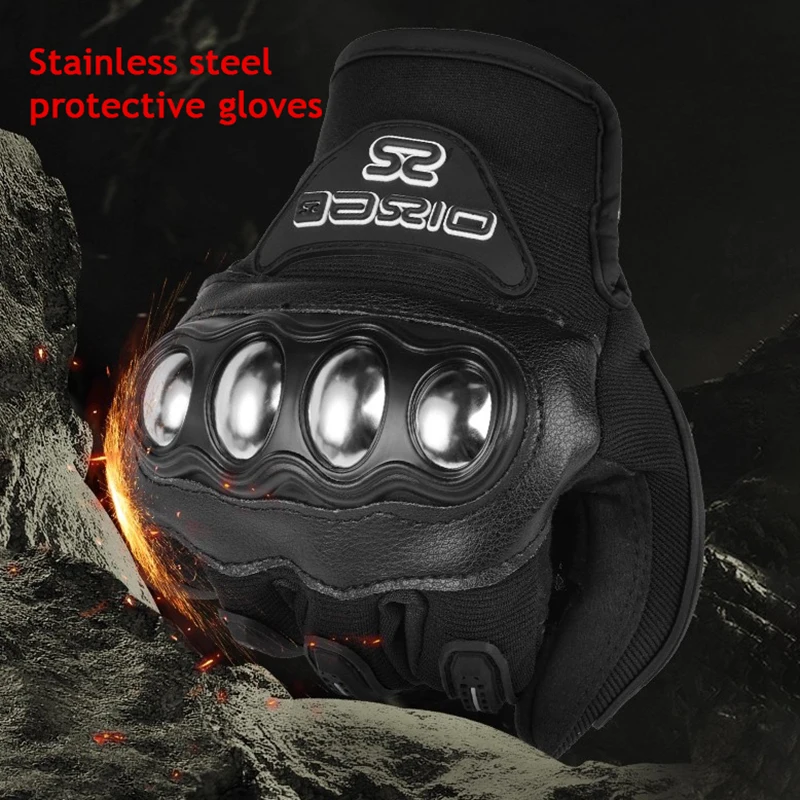 Guantes protectores de carcasa de acero inoxidable para motociclismo: Hyper Grip pantalla táctil ventilación para todo tipo de clima Luvas transpirables