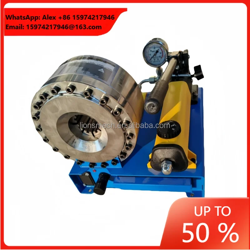 Factory Wholesale Portable Manual High Pressure Hose Crimping Machine 220V 35MPa 7 Molds