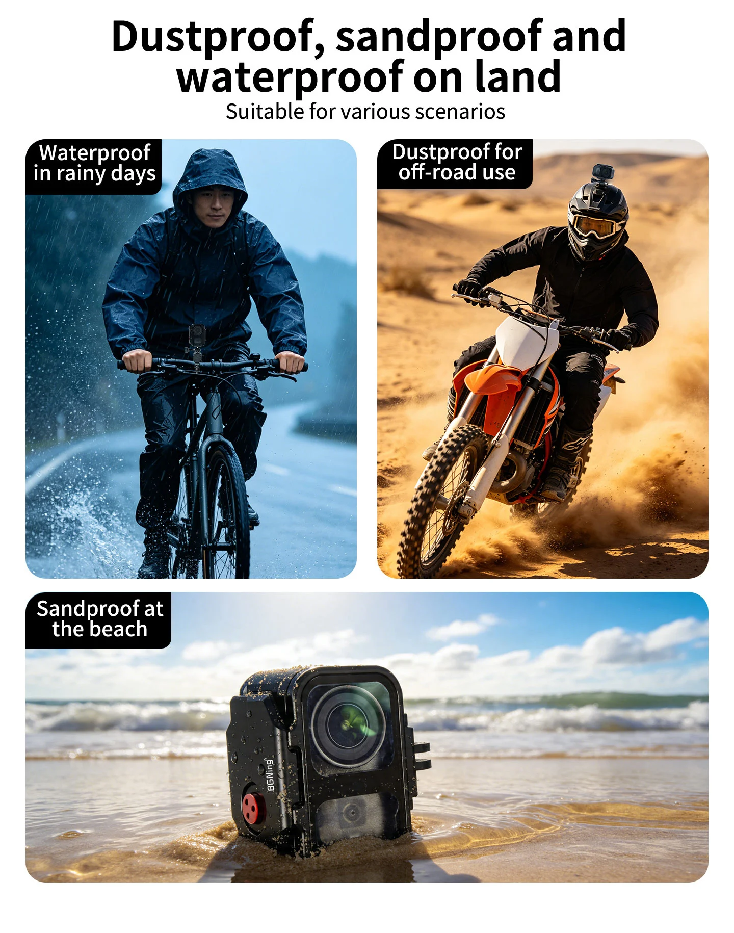 Unterwasser-Schnellverschluss Horizontaler Vertikaler Stativadapter Tauchgehäuse für DJI Osmo Nano Kamera 80M Wasserdichter Metallkäfig – Detail 13