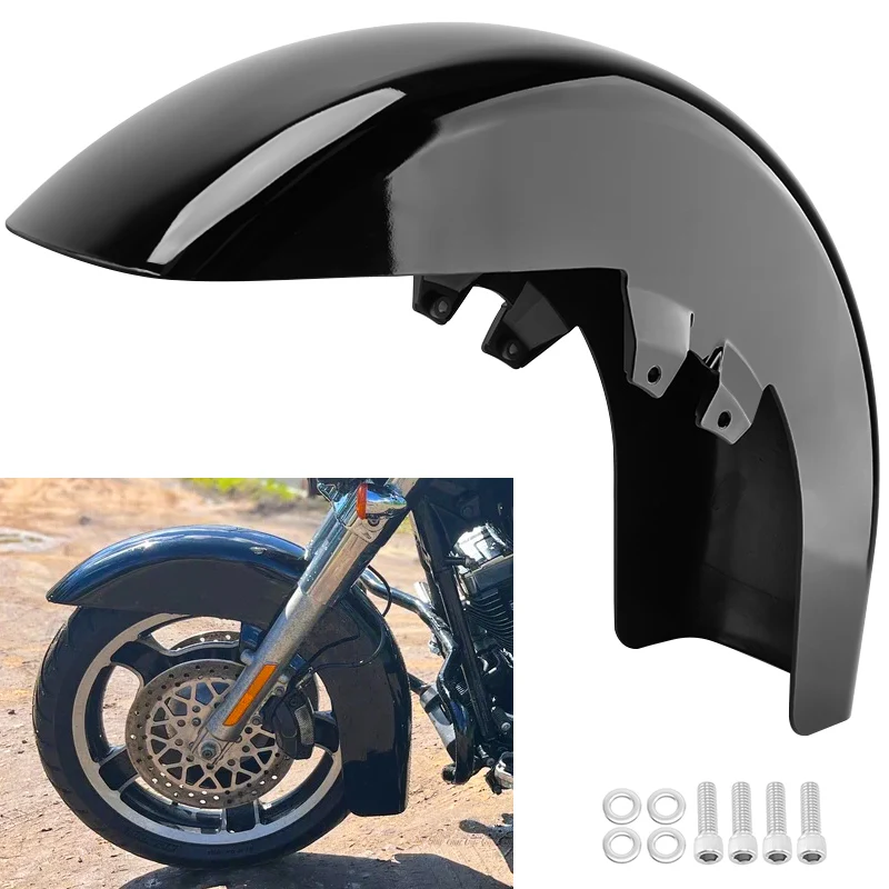 

Gloss Black Front Fender For Harley Electra Glide Street Glide Road Glide Road King 1989-2013 Touring Fits 17" 18" 19" 21" Tire