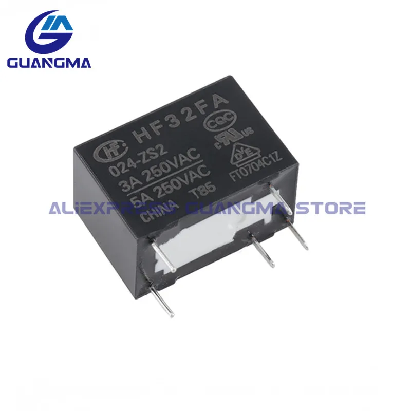 10pcs HF32FA Relay JZC HF32FA-005-ZS1 HF32FA-012-ZS1 HF32FA-024-ZS1 5Pin 5A 250VAC HF32FA-005-ZS2 HF32FA-012-ZS2 HF32FA-024-ZS2