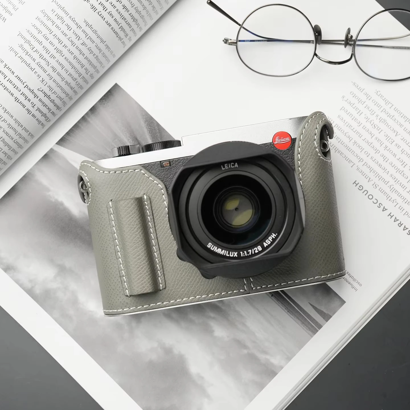 Mr. Stone for Leica Q3 Camera Case Metal Handle Camera Bodysuit Camera Leather with Leica Q3 Leather Bag Q3 Protective Case