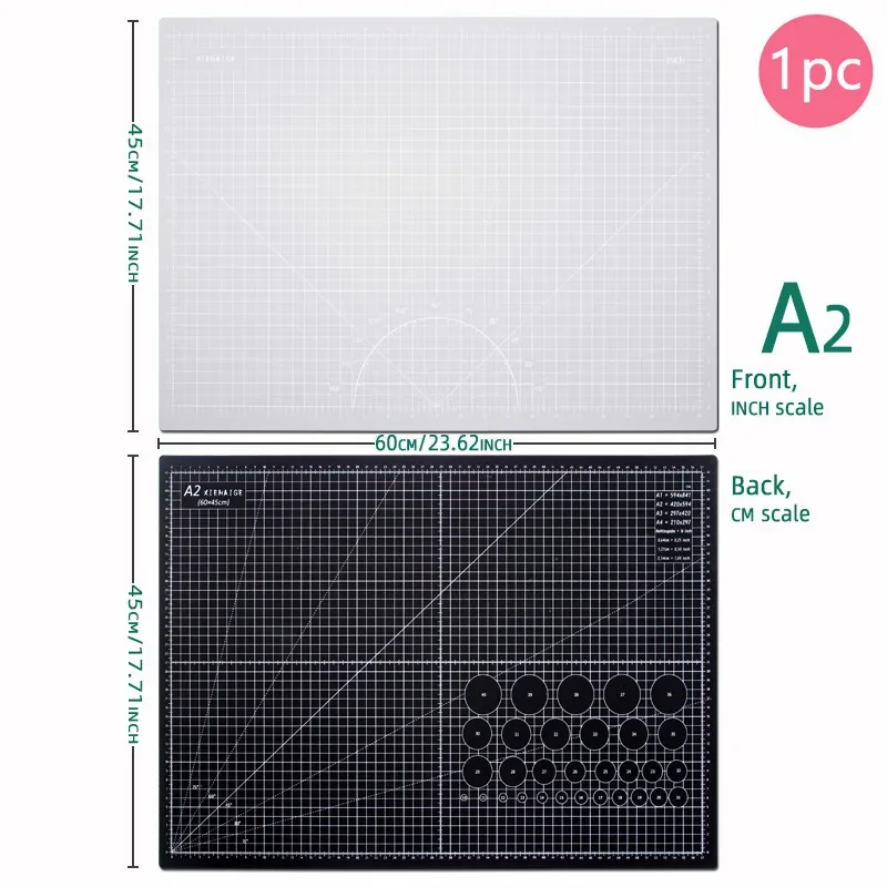 60*45 سنتيمتر A2 بولي كلوريد الفينيل قطع حصيرة مجلس دائم الشفاء الذاتي DIY بها بنفسك الخياطة طالب ورق فني وسادة الحفر الجلود أداة للحرف اليدوية