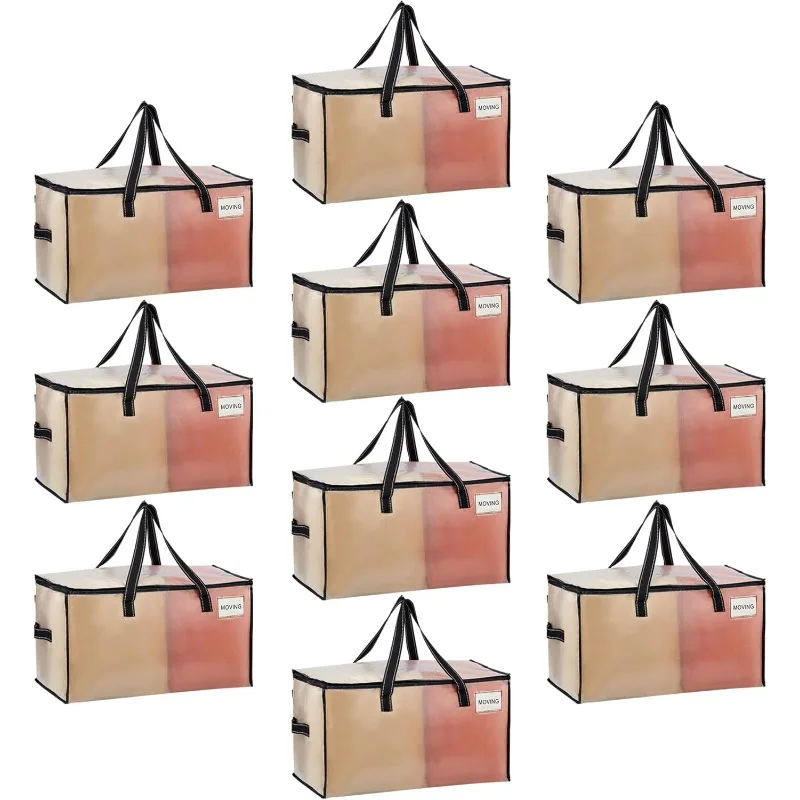 

10 Pack Moving Bags, Comforter and Blanket Storage Bags for Closet, Moving Boxes, Boxes with Lids Alternative, College