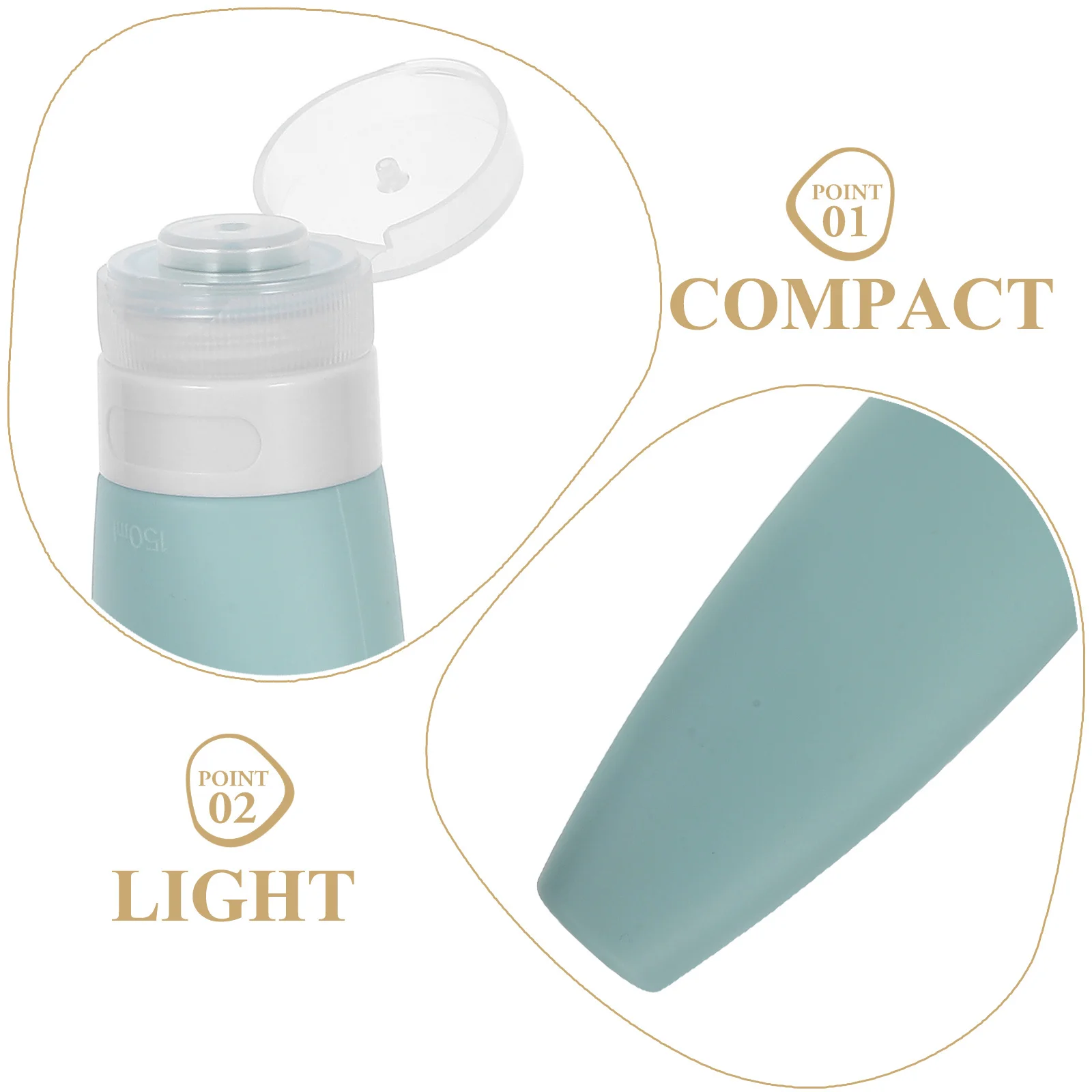 3 個 150 ミリリットル シリコーン トラベルボトル シャンプー ローション トイレタリー用スクイーズ容器 漏れ防止 詰め替え可能 ポータブル