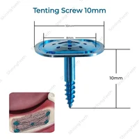 Tornillo de Soporte Óseo GBR para Regeneración Ósea, Membrana de Regeneración Ósea, Tornillo de Gran Espacio de Soporte de Cabeza de 10 mm de Ancho