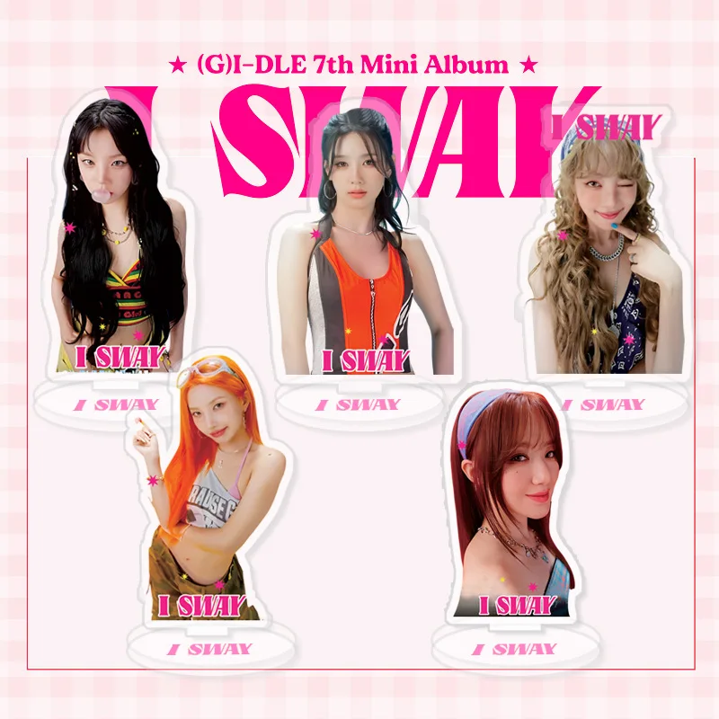 Kpop GIDLE 7th Mini Album I SWAY Standing Board Minnie YuQi Figure Double Sides Printing Desktop Decorations Soyeon Miyeon Gift