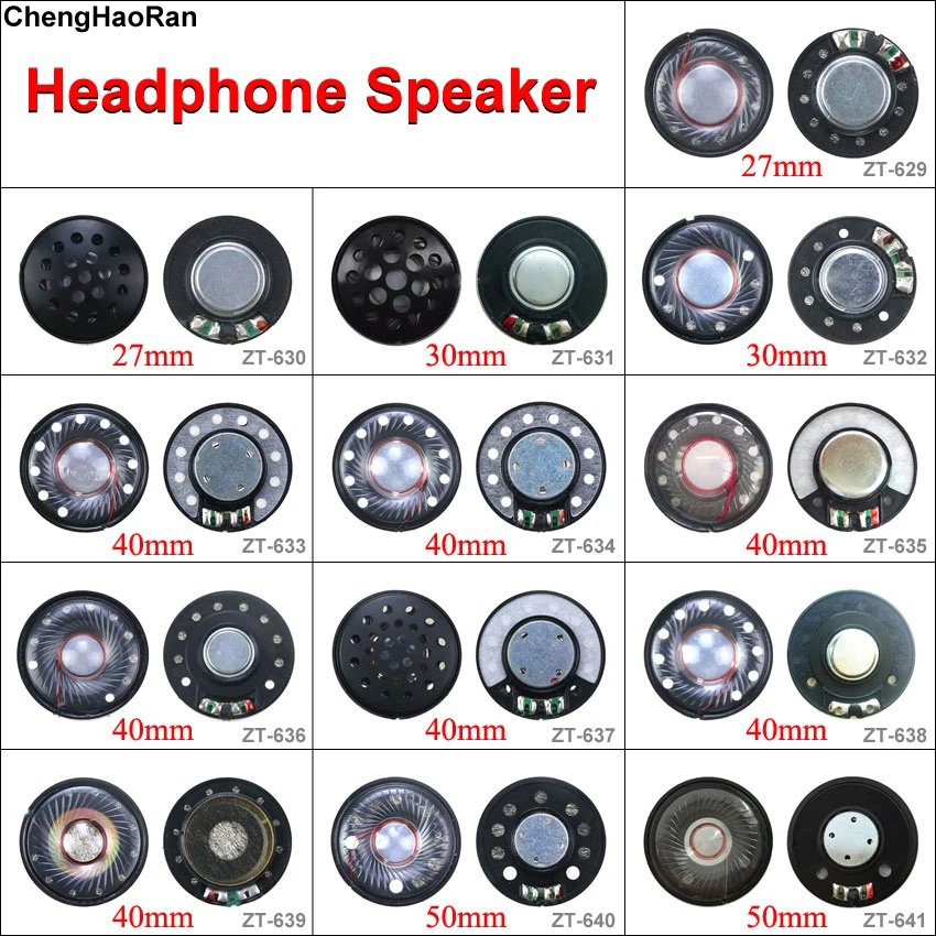 1 sztuk 27mm 30mm 40mm 50mm sterownik Hifi Bluetooth białe magnetyczne słuchawki głośnik wysokiej klasy słuchawki Diy części do naprawy głośników
