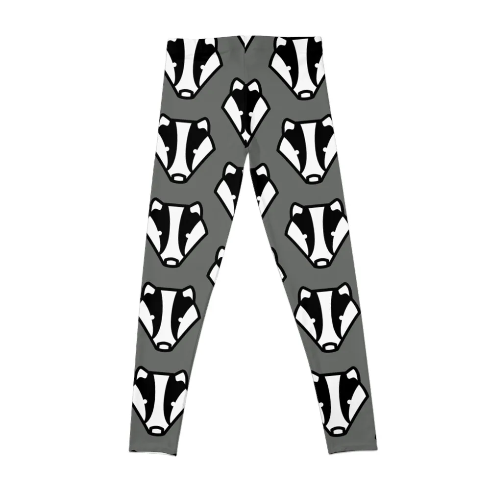 Badger badger badger grey and black design Leggings workout shorts legging push up Womens Leggings