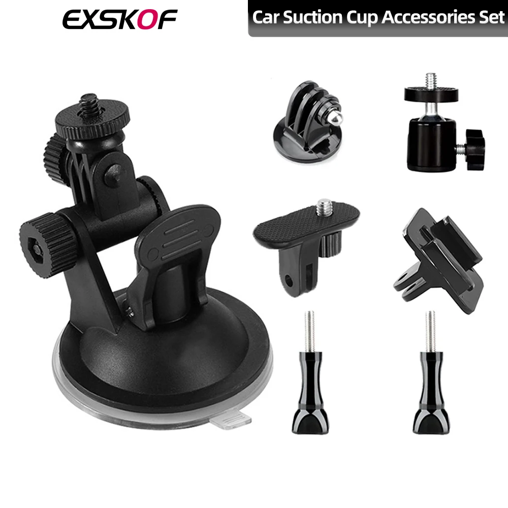 Kit di accessori per action camera base adattatore per montaggio a ventosa per GoPro Hero 13 12 11 10 9 8 7 6 Insta360 X4 X3 X2 DJI Action 4 3