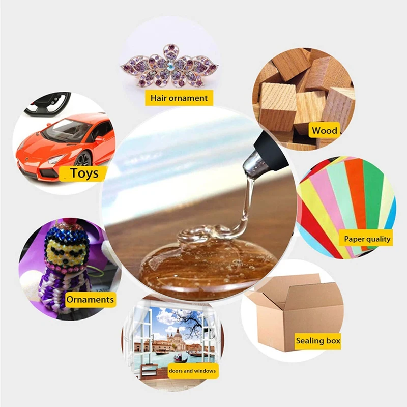 クラフトアルバム用ホットメルトグルースティック、グルースティック、修理ツール、7mm x 100mm、100個