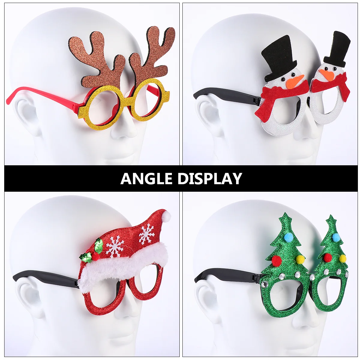 

6Pcs Christmas Eyeglasses Funny Party Glasses Performance Props Cosplay Decoration Gifts Holiday Accessories