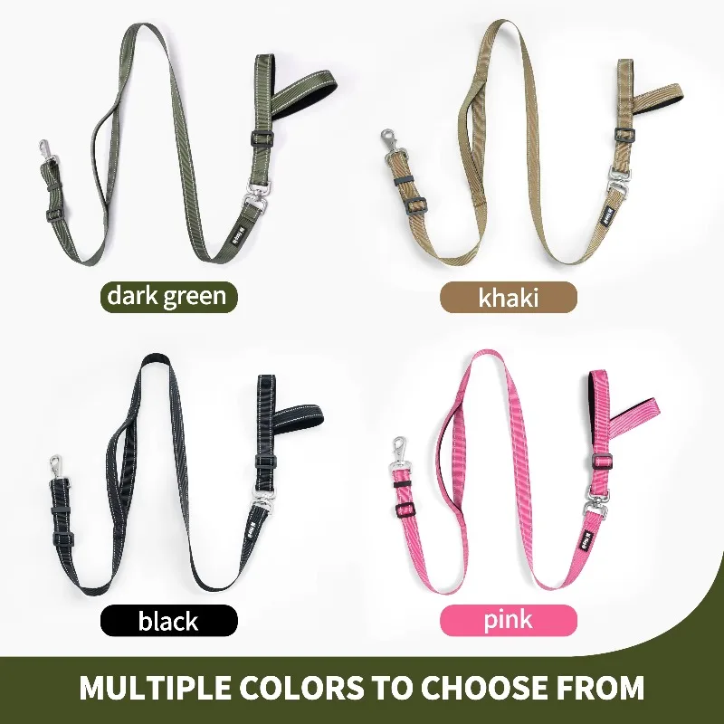 

High-quality Soft Solid Nylon Dog Leash Durable Sturdy Adjustable Breathable Comfortable Custom-designed Hands- Handle for