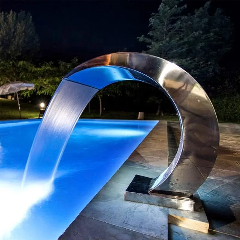 Pikes Aqua Park Fountain Water Waterfall Stainless Steel Piscina Pool Waterfall