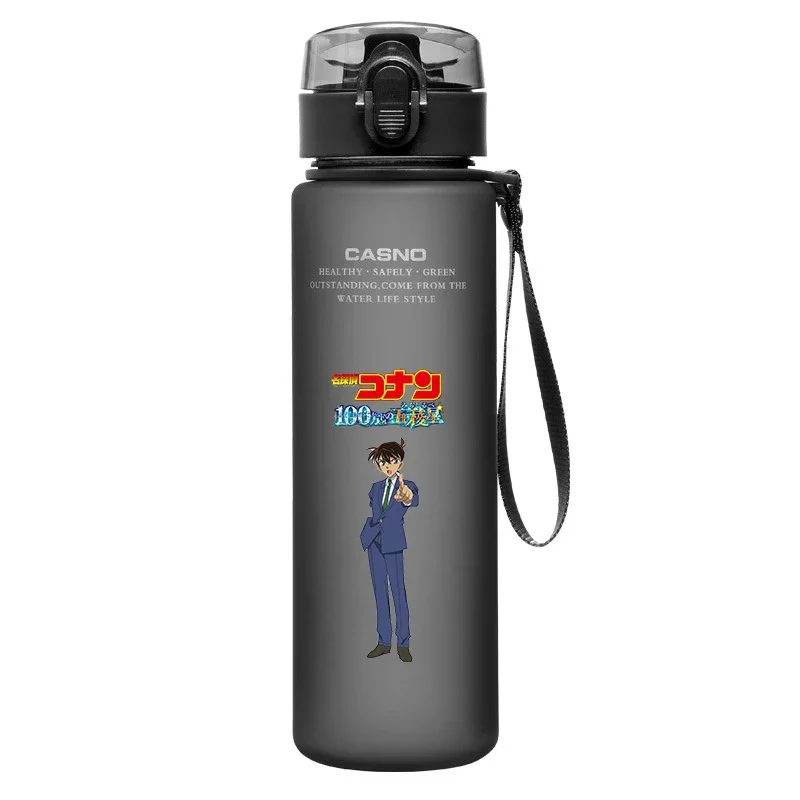 Anime Water Bottle 560ML Conan Edogawa Kuroba Kaito Kudou Shinichi Portable Sports Plastic Cup Camping Fitness Bottle Gift