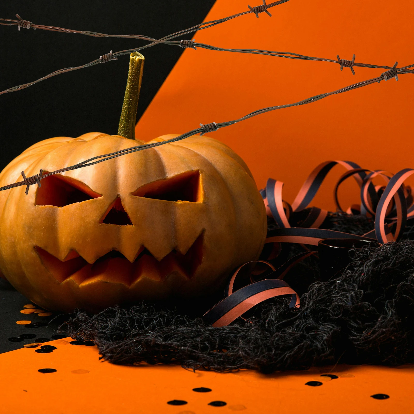

Halloween Fake Barbed Wires Prop Pvc Horror Party Decoration Haunted House Supplies Spooky Garland Barbwire Cord For