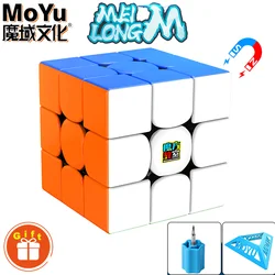 MoYu Meilong 3x3  Magnetic Magic Cube 3×3 Professional Speed Puzzle 3x3x3 Children's Fidget Toys Original Hungarian Cubo Magico