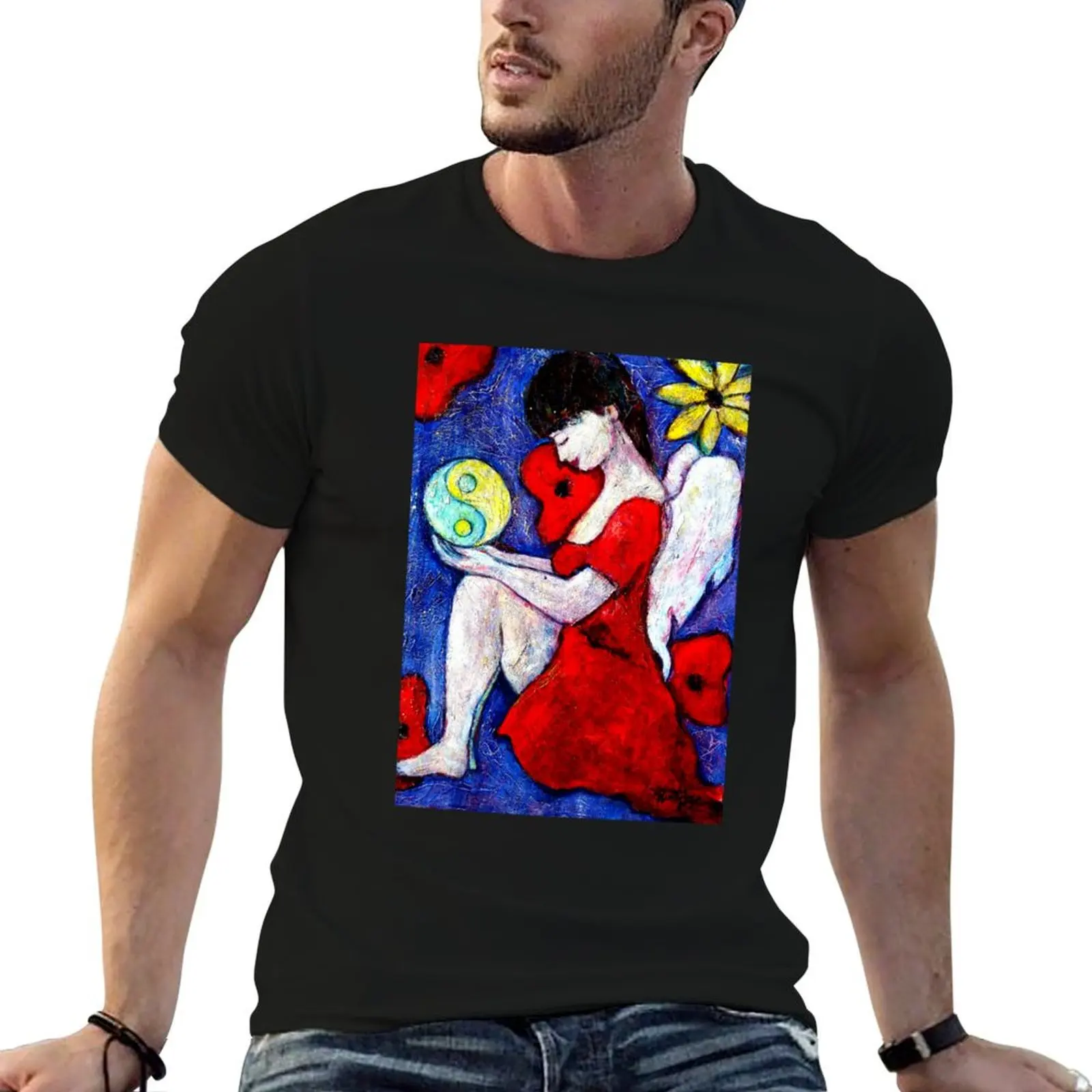 Imagen de Ángel Karma, parte del juego de cartas del oráculo de los Ángeles – Camiseta MeMoment Angel Cards, camiseta de lujo para hombre