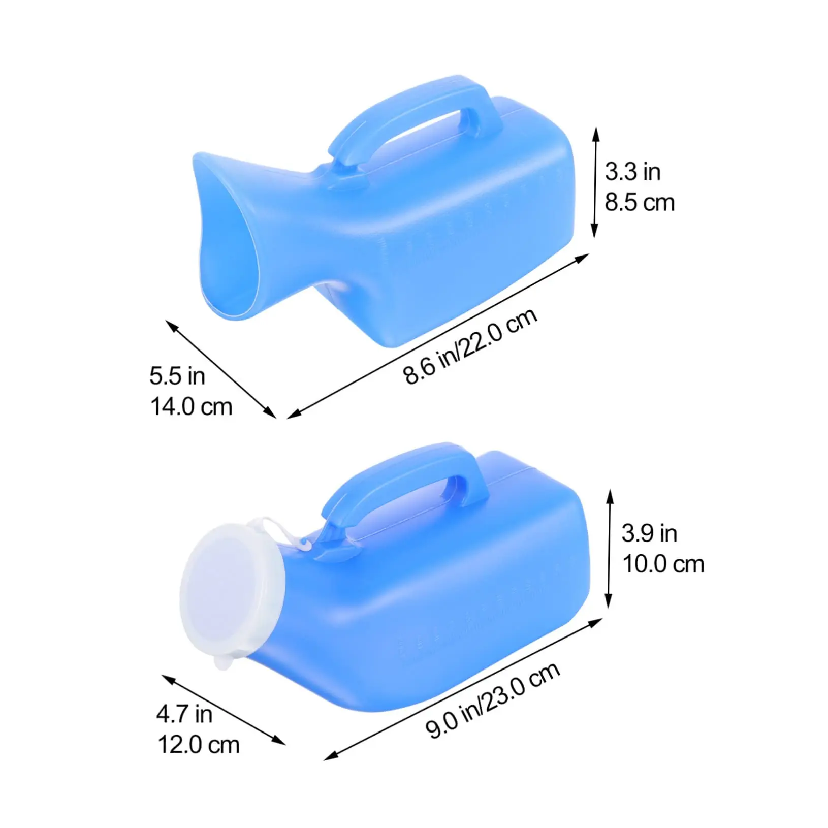 Male/females Portable Urine Bottle Urinal for Men Plastic Potty Pee Bottle for Hospital Car Travel Outdoor 1200 ML