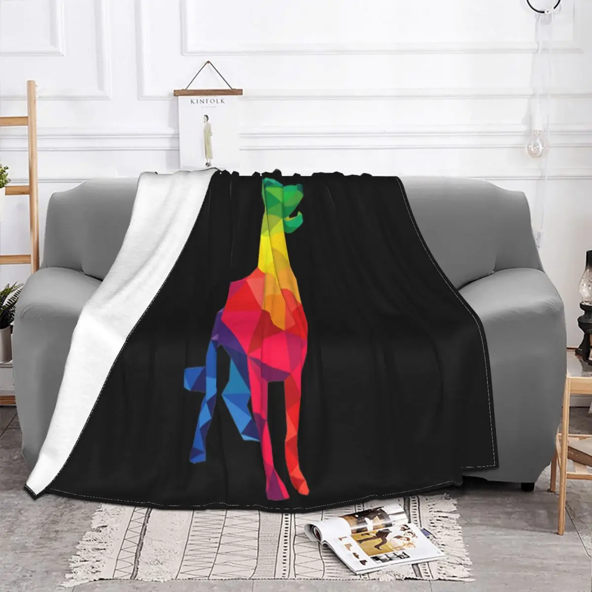 German Shepherd Dog Gay Pride Lgbt Pattern Streetwear Punk Vintage Women Creative Breathable Anime Steampunk Throw Blanket