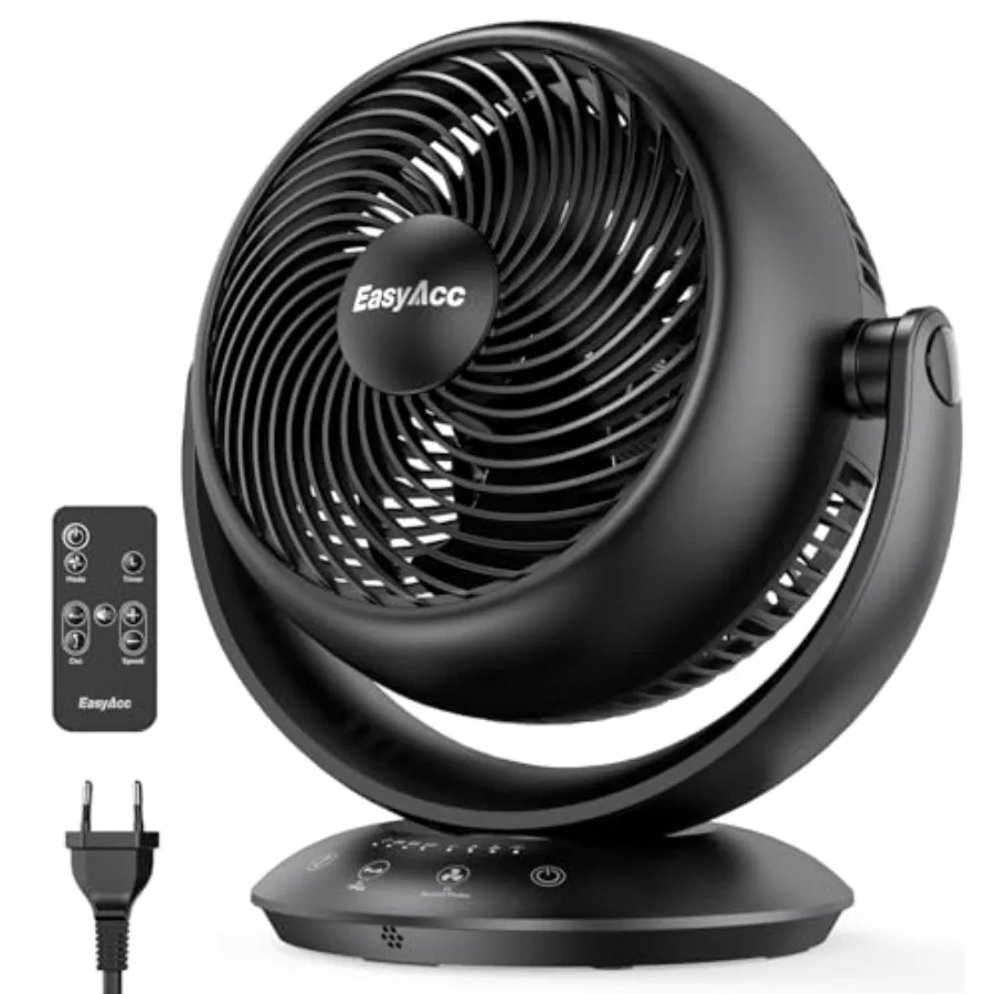 

Ultra Quiet Fans for Bedroom 25dB 3D Auto Air Circulator Desk Fan with Remote 90° Vertical+90° Oscillating Fan Powerful Airflow