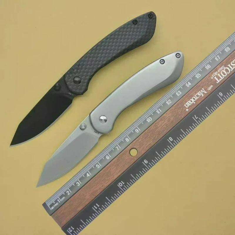 

New bk 743 Folding Knife 7CR13 Blade Steel+Carbon Fiber Handle edc multitool knives cutting outdoor bushcraft tactical knife