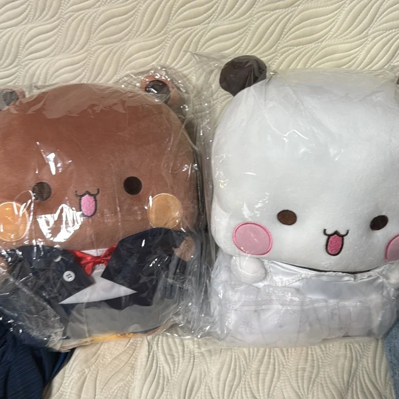Wedding Plush Doll Bubu Yier Anime Panda Couple Stuffed Toy Pillow Home Decor Wedding Gift For Newlyweds Bedroom Decoration