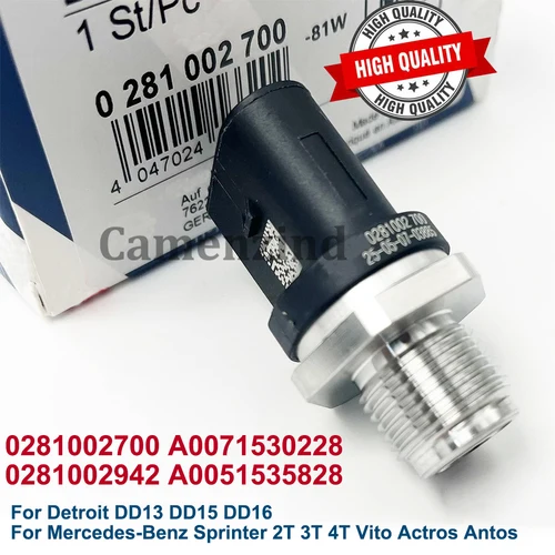 1/3 Uds 0281002700 0281002942 Sensor de presión de riel de combustible A0071530228 A0051535828 para Mercedes Sprinter 2T 3T 4T Vito Actros Antos