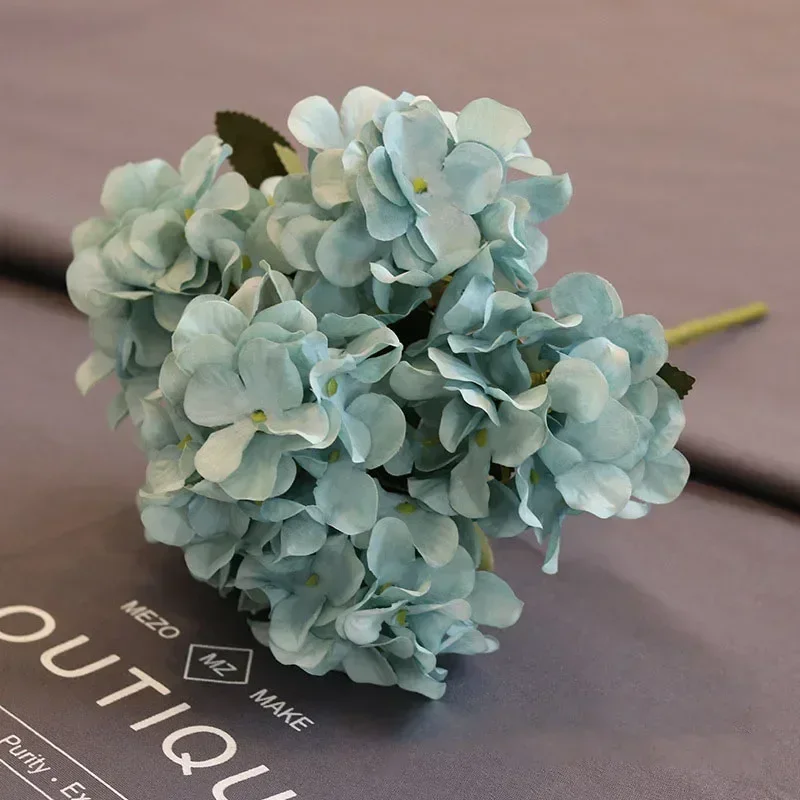 1 Bouquet blau Künstliche Blumen Pfingstrose Tee Rose Herbst Seide Gefälschte Blumen für DIY Wohnzimmer Home Garten Hochzeit Dekoration