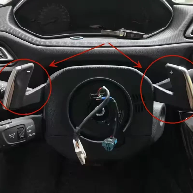

Glossy Black Car Steering Wheel Paddle Shifter For 508 3008 408 4008, Citroen C4 DS5 DS6