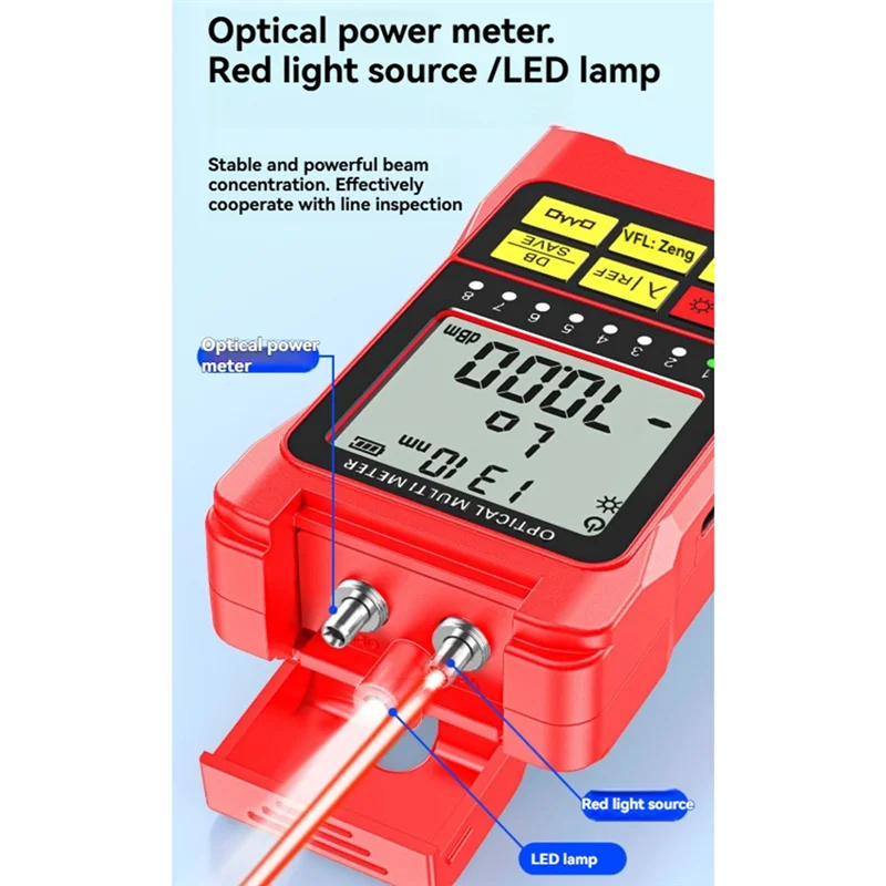AA60-광섬유 광 파워 미터 30Mw RJ45 테스터+와이어 추적기 -70- +10Dbm 광 멀티미터 네트워크 감쇠 테스터