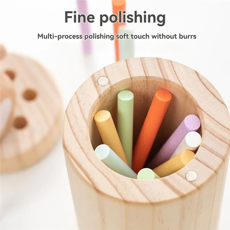 A04F-Kid bâton en bois coloré équilibre éducatif correspondant motricité Fine tri des couleurs sensoriel pour les tout-petits