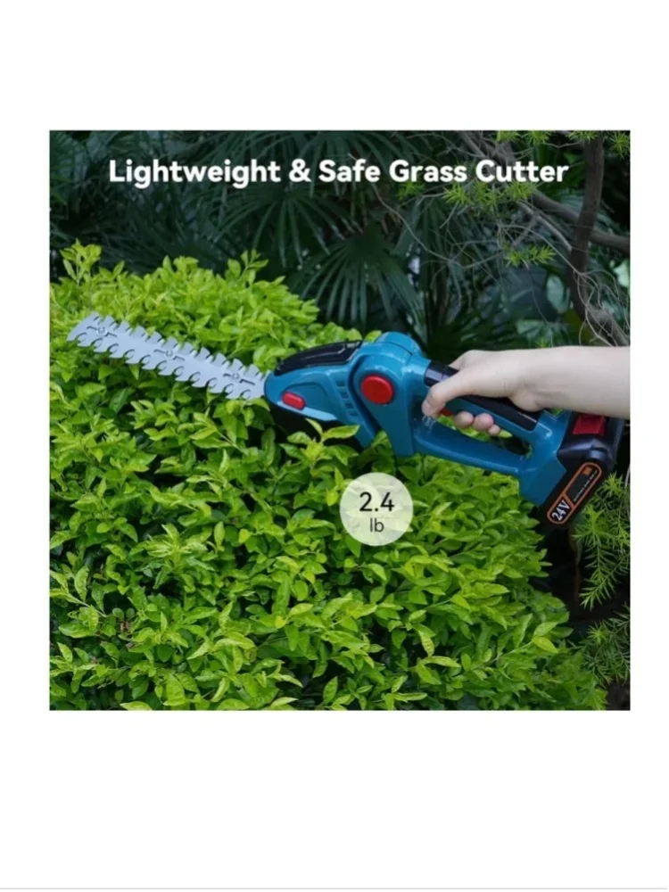 200MM Handgeführter Elektrischer Heckenschneider Multifunktionaler Rasenmäher mit Doppelreinigungs-Bürstenstruktur Outdoor-Grasschneide- und Beschneidewerkzeug Kompatibel mit Makita 18V Akku