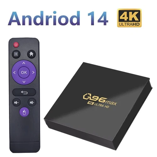 Q96 Max tv box Android 14 Allwinner H313 Quad Core 64 bits 4K 3D UHD smart tv Media Player H. 265 iptv space netflix proyectores
