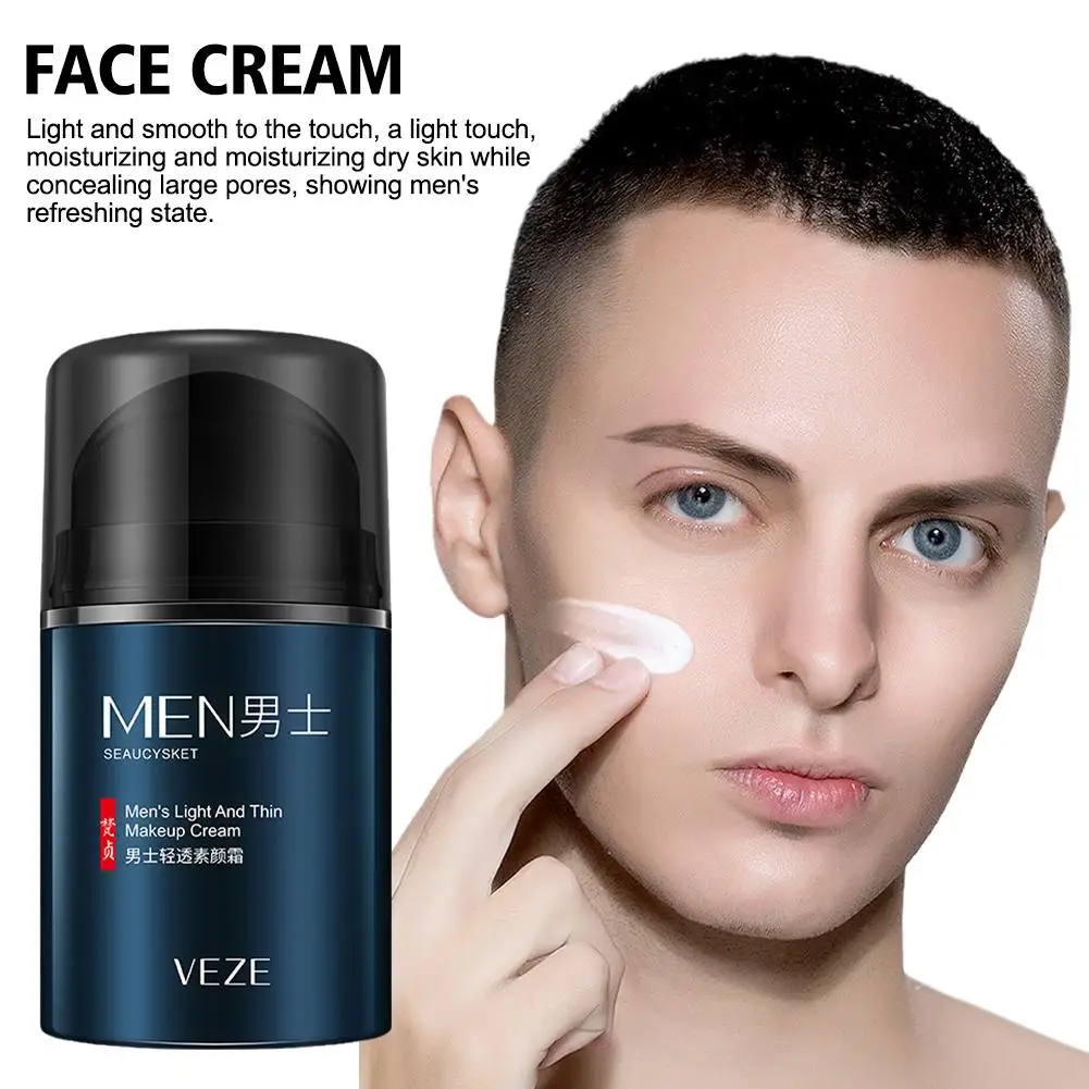 Crema Facial hidratante para hombres, blanqueamiento de la piel, imprimación Facial, Base Natural refrescante, crema de maquillaje para hombres, Y2S8, 50g