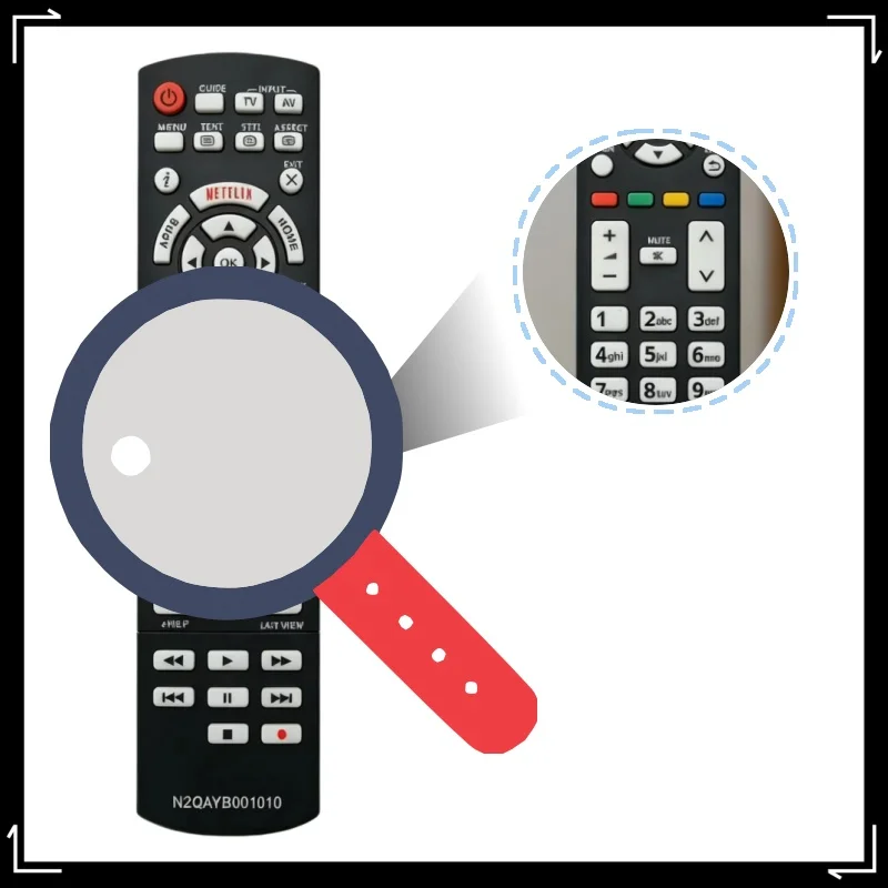 Universal Remote Control for Panasonic Viera Smart TV LCD LED N2QAYB001010 - Easy Setup No Programming Required