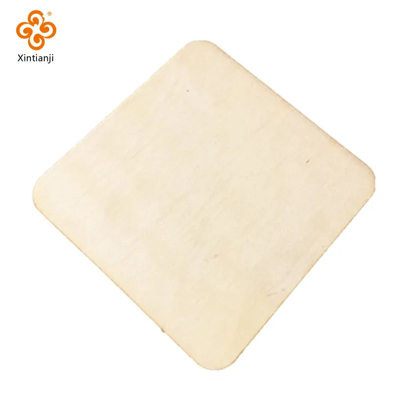 100PCS Unfinished Square Blank Wood Pieces 0.78