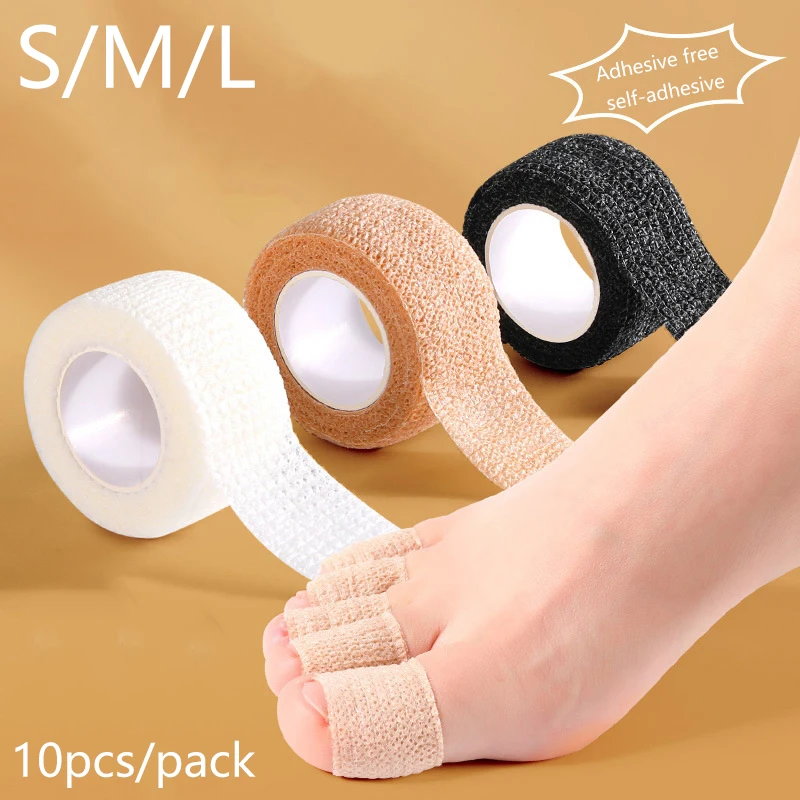 10 Rolls Self Adhesive Bandage Elastic Breathable Sports Non-woven Wrap Sports Protect Finger Toe Tape For Wrist Ankle First Aid