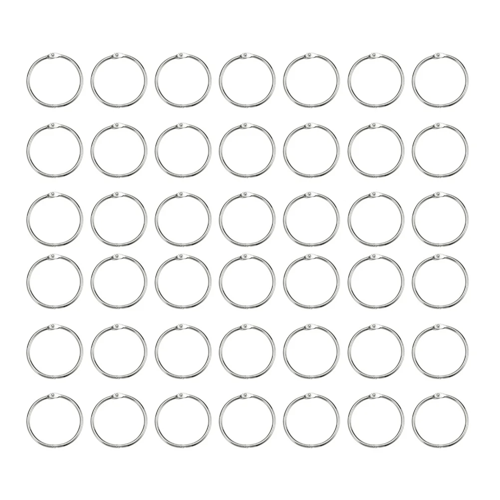 

100 Pcs Material Loose Leaf Binder Rings DIY Opening Connective Hoops Accessories