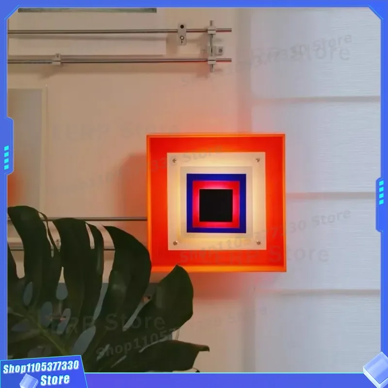 Memphis Style Vintage Wall Lamp Bauhaus Colorful Design Simple Living Room Bedroom Aisle Atmosphere Decorative Lighting