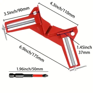 Right angle Canto Canto for Carpentry, Picture Frame Holder, Glass Support, DIY Manual Tools, 90 degrees 6 Main Sales Blamphers - №2
