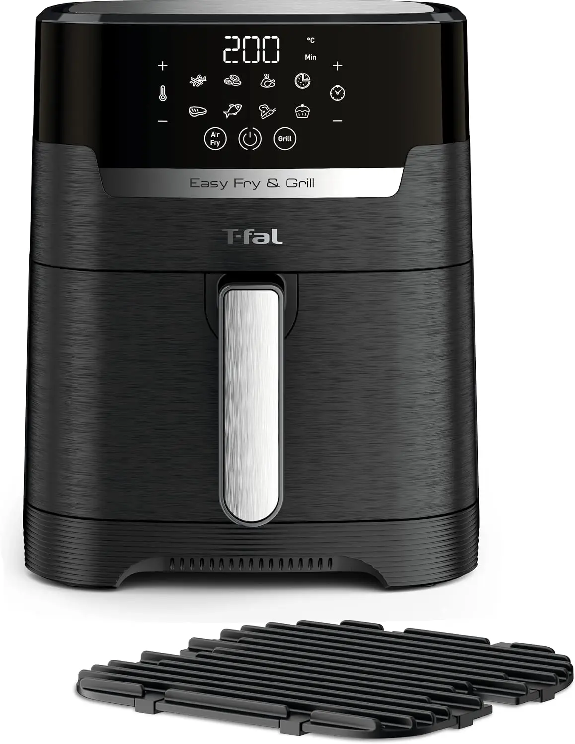Air Fryer & Grill Combo Digital, 2-in-1, 4.4 Qrt, black