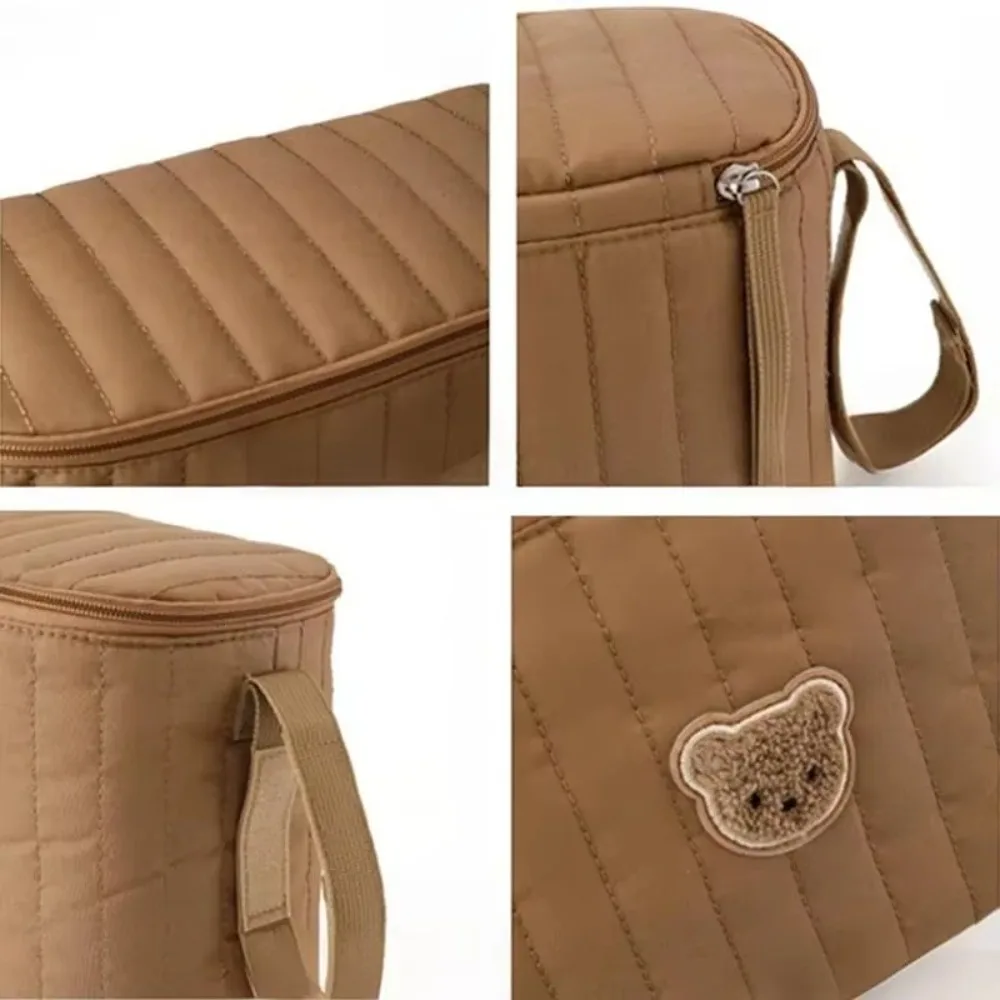 Korean Style Diaper Bag Cute Bear Design Storage Compartments Mommy Bag Organizer Pockets Multifunctional Diaper Organizer