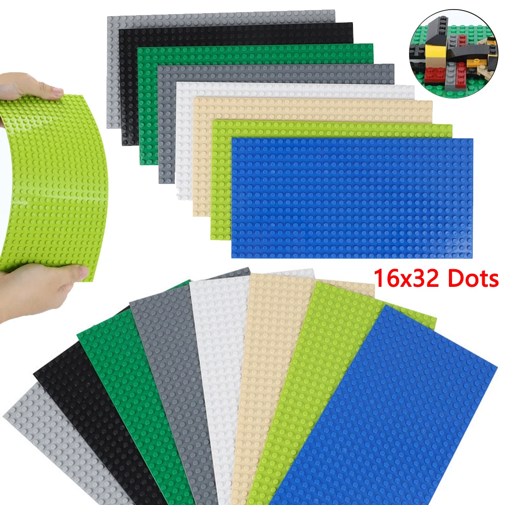 

16x32 Dots Baseplate Classic Building Blocks Baseplate DIY Plastic Assembled Toy Building Blocks Construction Bricks Base Plate