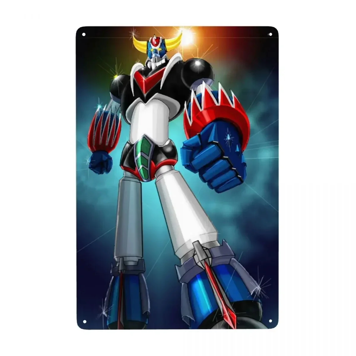 Vintage Goldorak Grendizer Metal Tin Sign Rectangle Custom Anime UFO Robot Goldrake Signs Plaque Pub Cafe Yard Wall Art Decor