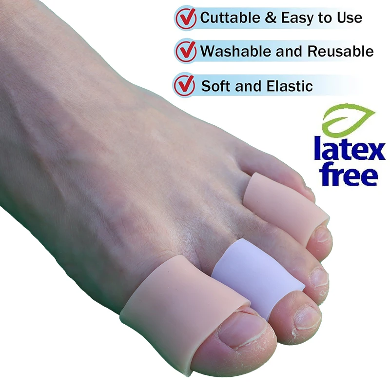 Toe Protectors 1/2/5/10Pcs Gel Toe Protectors Silicone Toe Sleeve Toe Covers for Hammer Toes Corns Calluses and Blisters