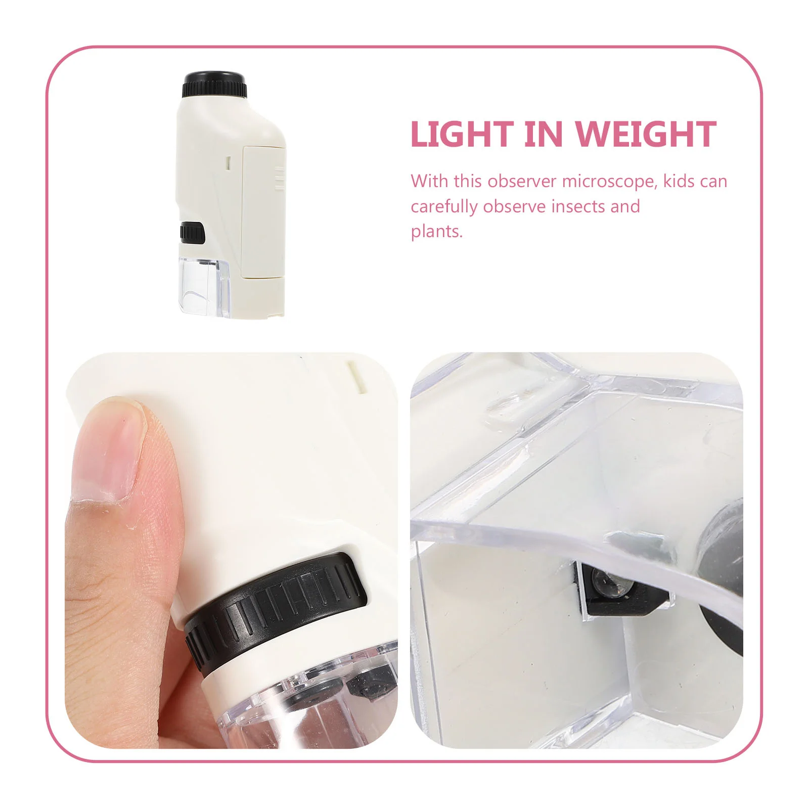 กล้องจุลทรรศน์เด็กแบบพกพาเครื่องมือสำรวจวิทยาศาสตร์การศึกษาแบบมืออาชีพสำหรับการทดลองทางชีววิทยาการพัฒนาการเรียนรู้ในช่วงต้น