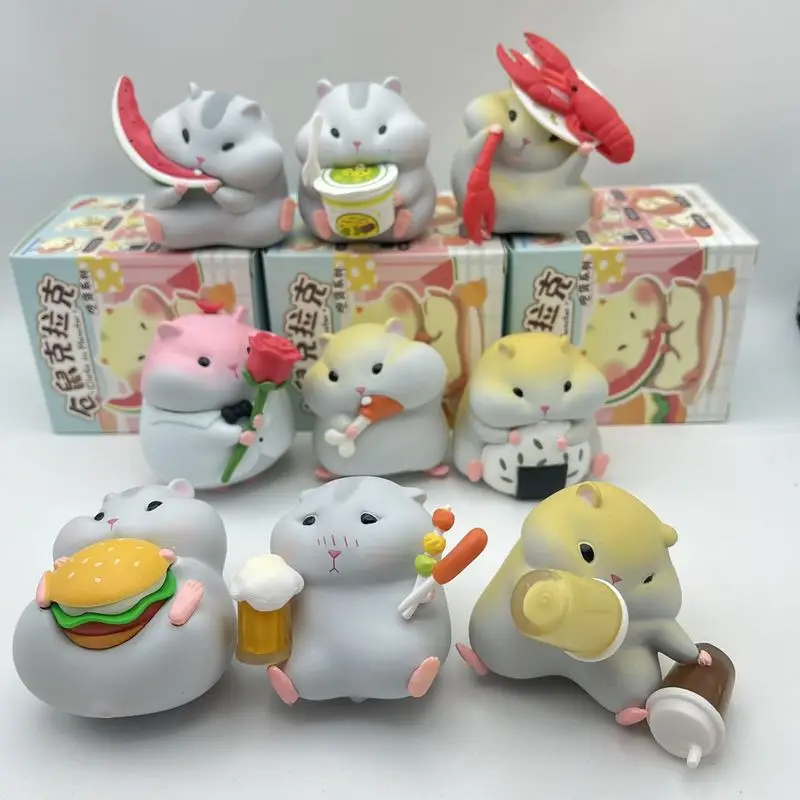 Nuevo Producto en Stock: Muñeco Sorpresa de Hámster Clark, Ratón Gourmet Adorable, Caja Ciega, Decoración para el Hogar, Regalo Sorpresa para Fiestas